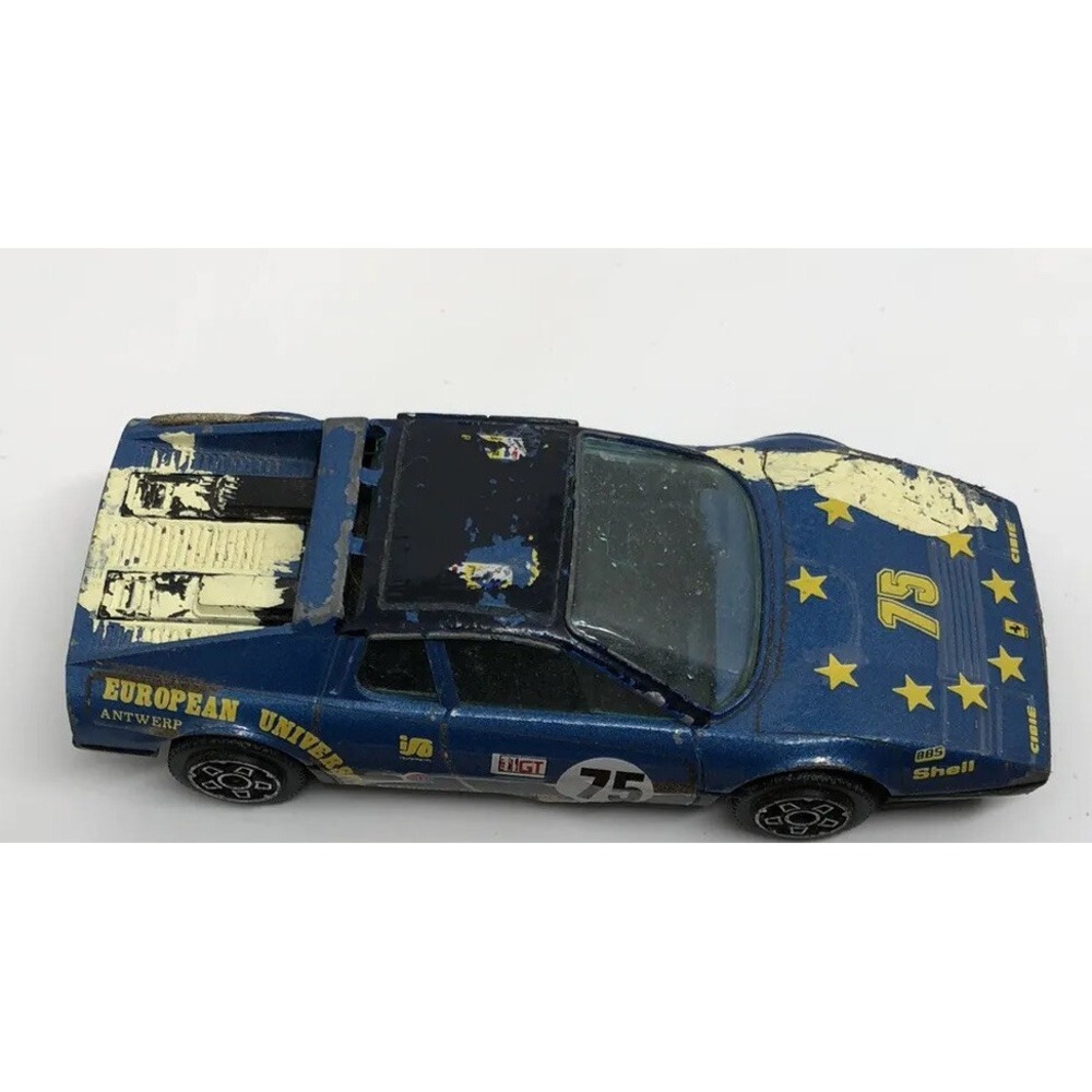 Bburago Ferrari 512 BB University Boxer 1:43 Made In Italy 1983 Blue Sponsor‎